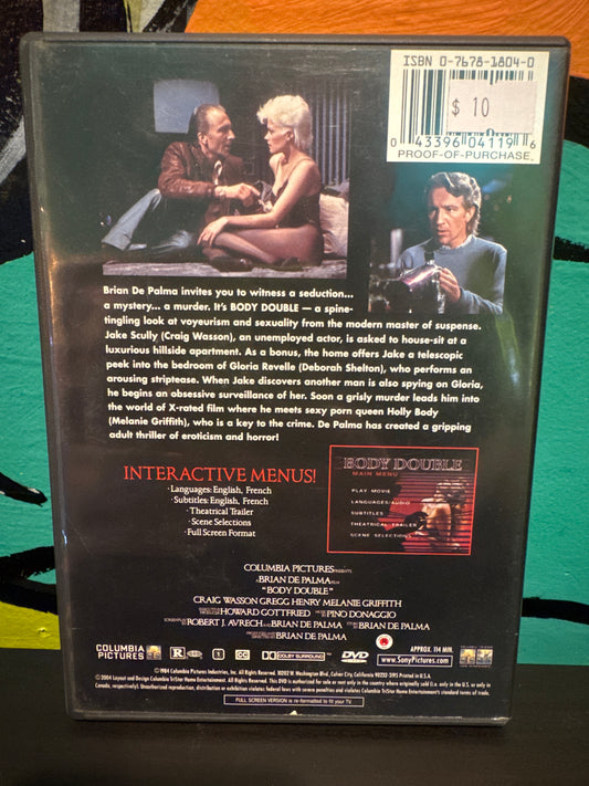 Body Double DVD