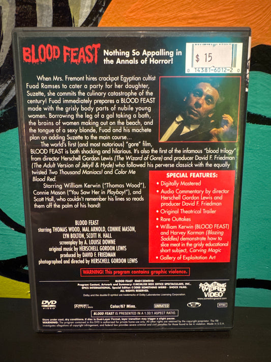 Blood Feast DVD