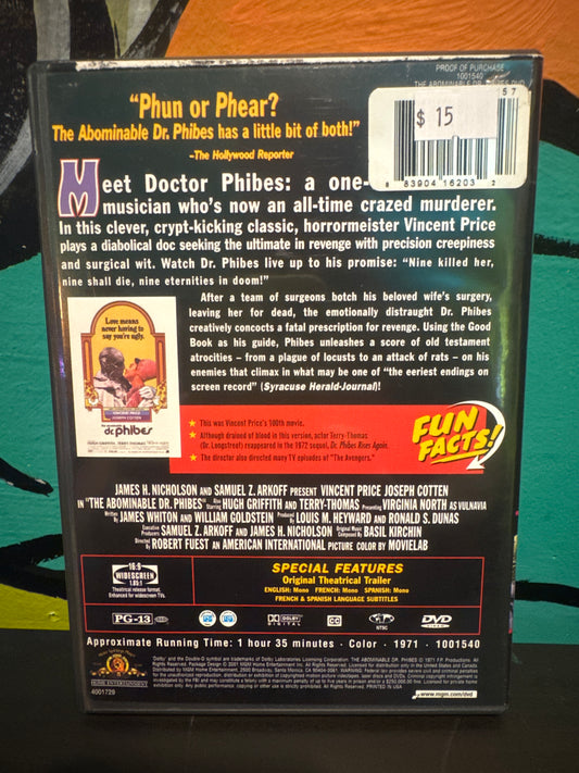 The Abominable Dr Phibes DVD