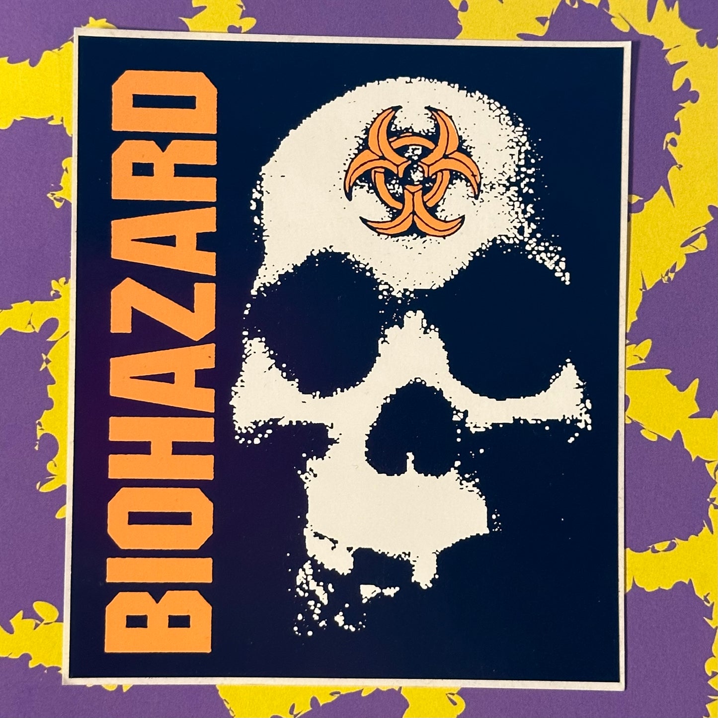 Biohazard Skull Sticker