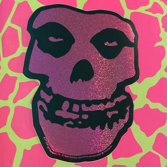 Misfits Pink Glitter Sticker