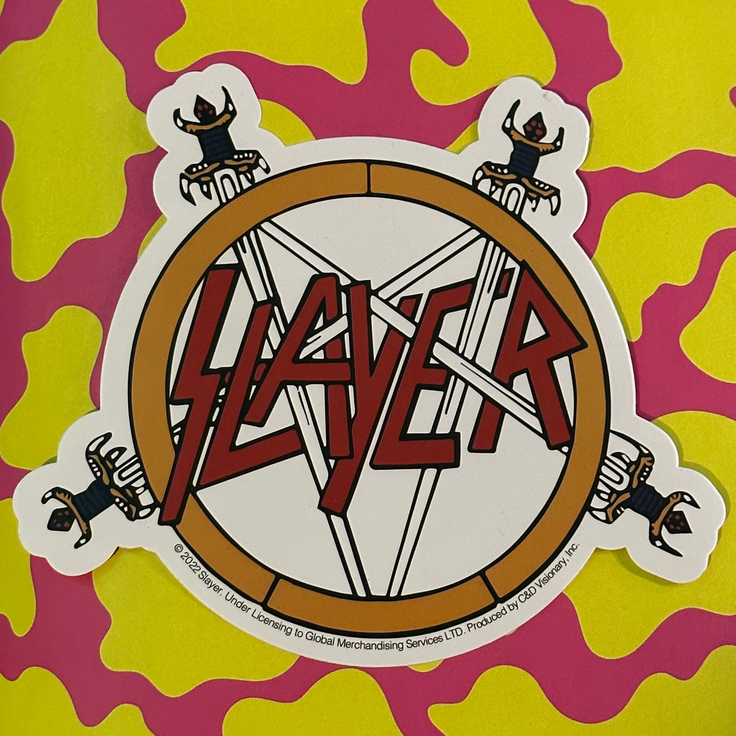 Slayer Pentagram Swords Sticker