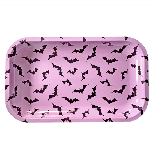 Luna Bats Big Tin Tray Pink