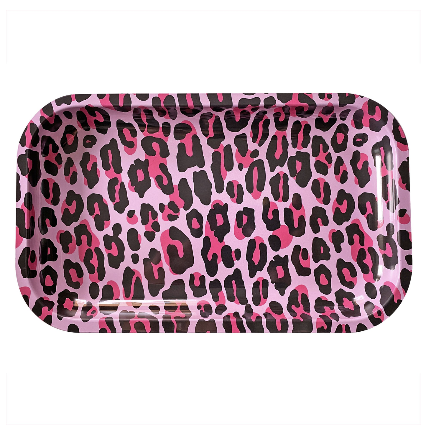 Pink Leopard Big Tin Tray