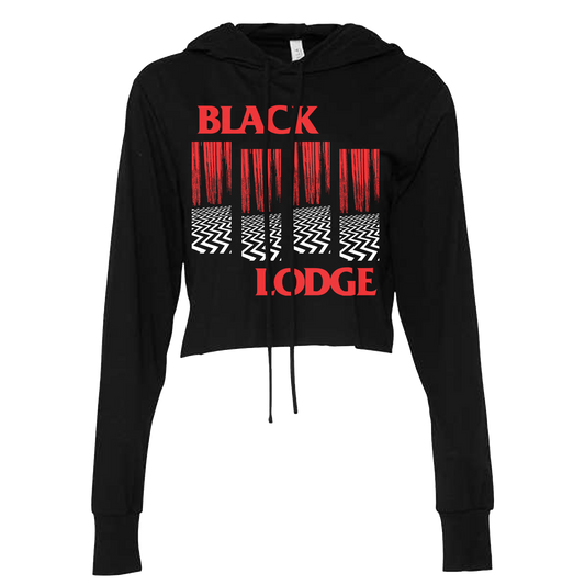 Black Lodge Crop Hooded Tee